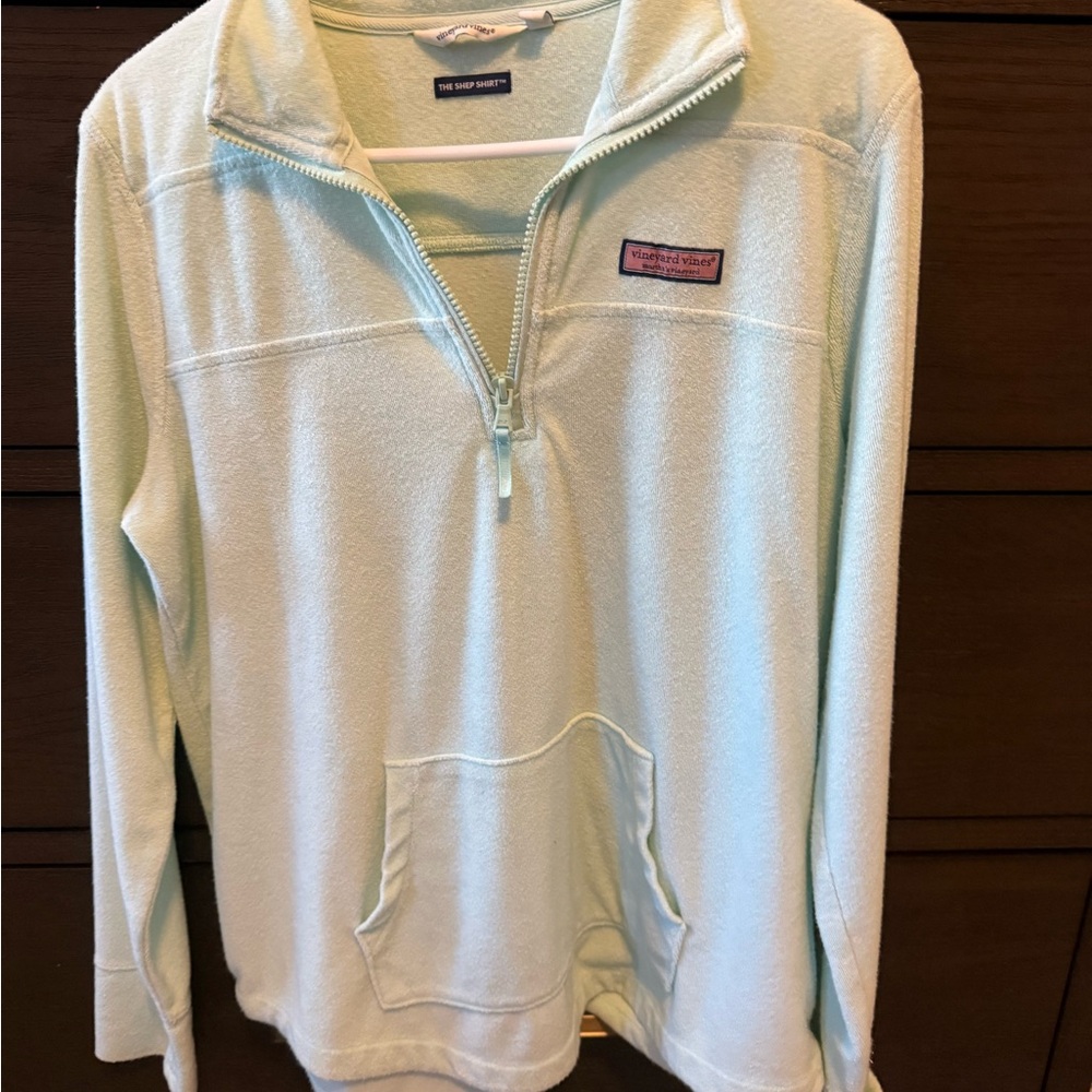 Vineyard Vines Mint Green Quarter-Zip Pullover